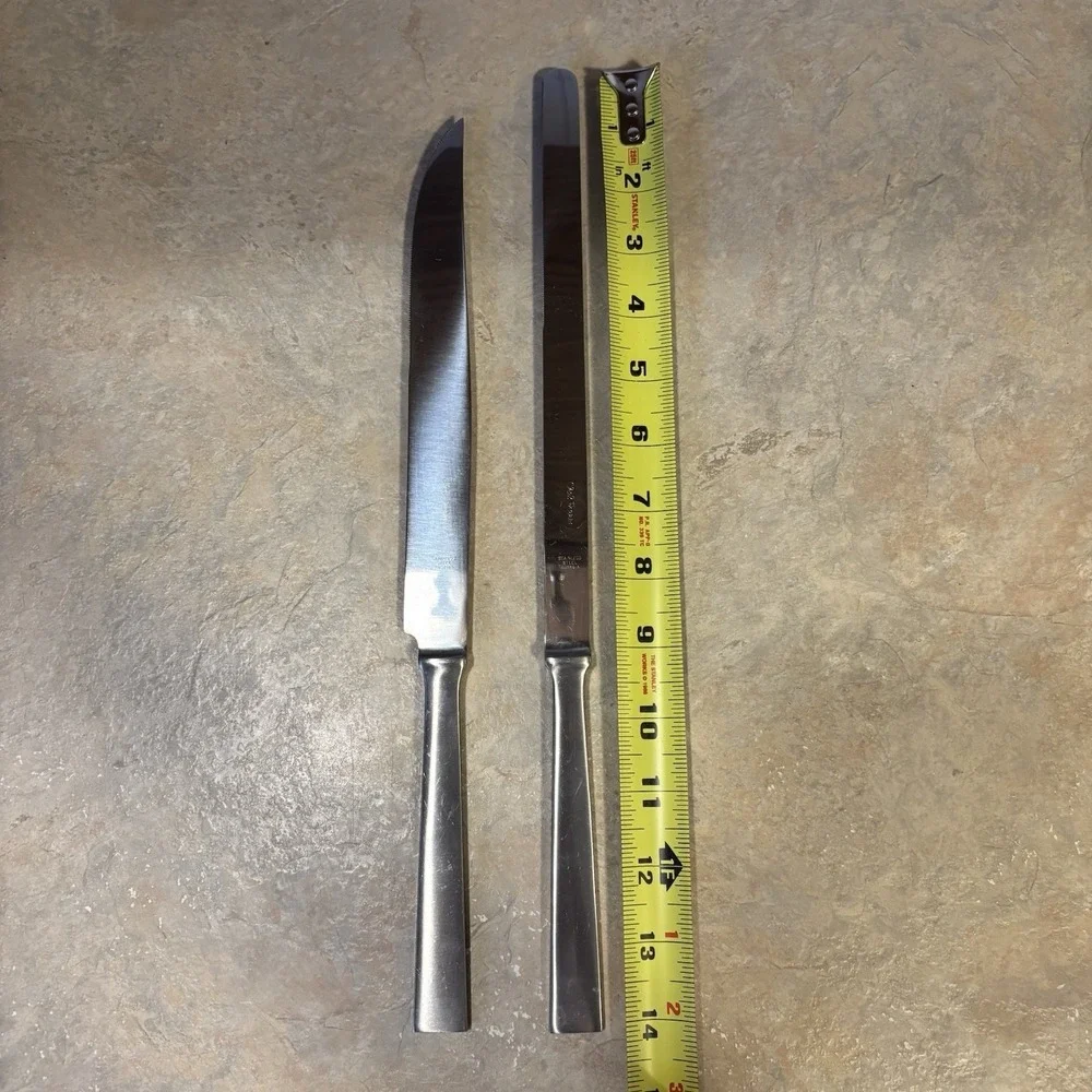 Vintage Chef Pierre Hot Forged Stainless Steel Carving & Steak Knife Set Of 2
